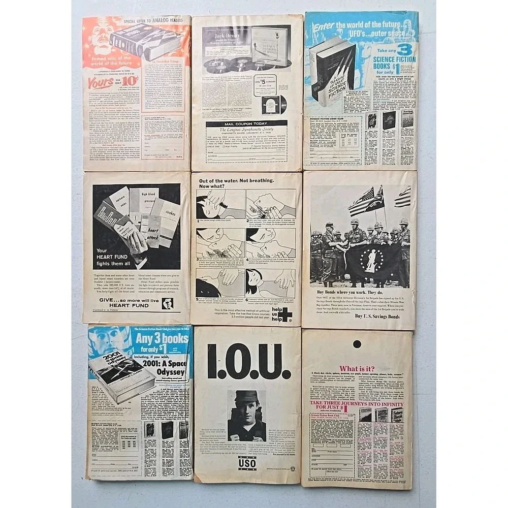 Analog Science Fiction Science Fact and Fiction 1960-75 Magazines Lot of 40 TSD8